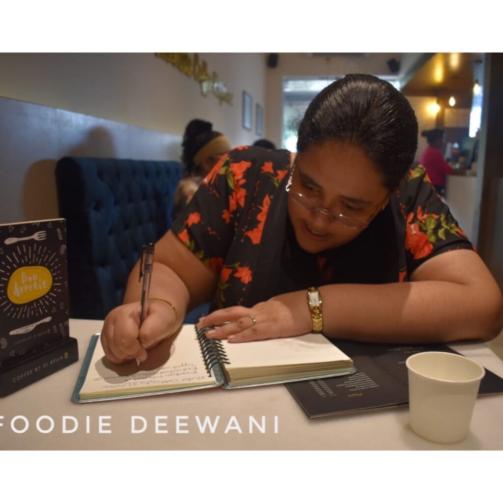 Specially abled girl - Rifa writing dishes for her food blogging page. Story by The Winged Women