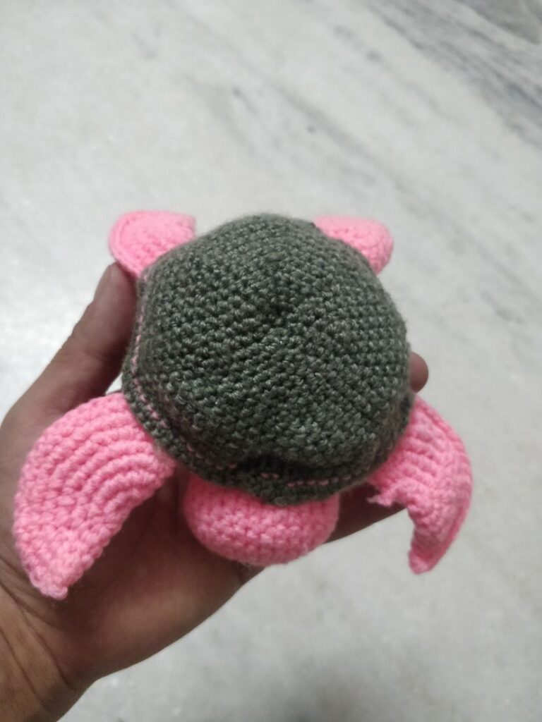 crochet toy made by Asha. Story by The Winged Women 