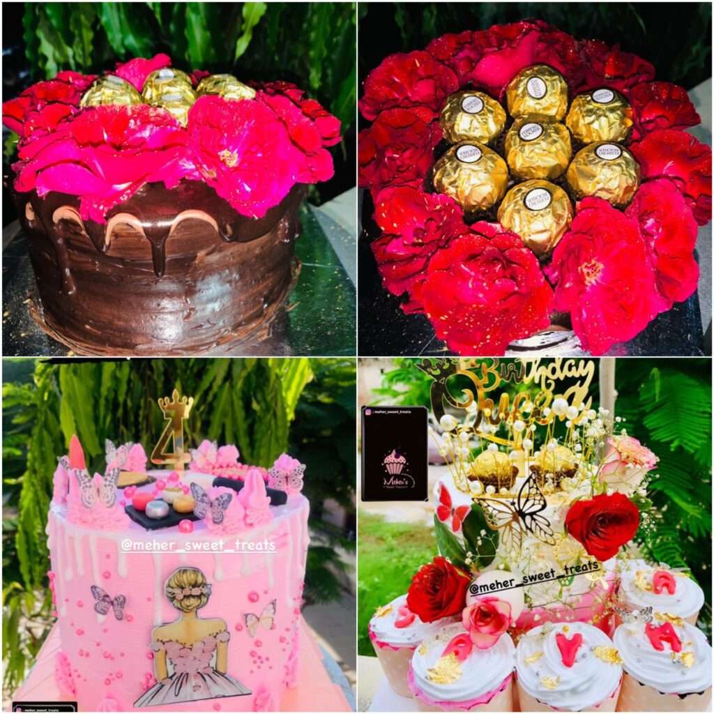 Delicious cakes baked by professional baker Maherin