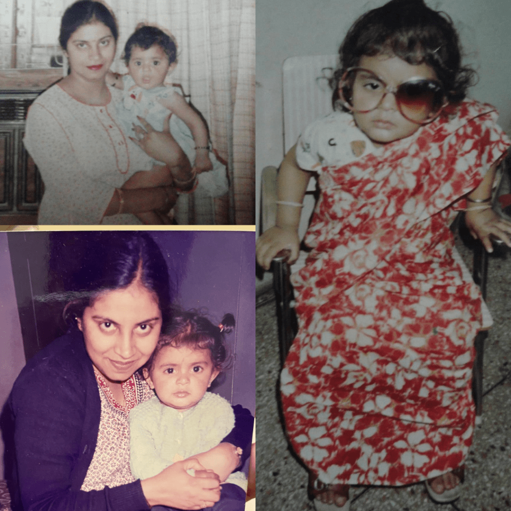 Childhood pictures of MBM Makeup Studio's queen Manveen Kaur. Story by The Winged Women
