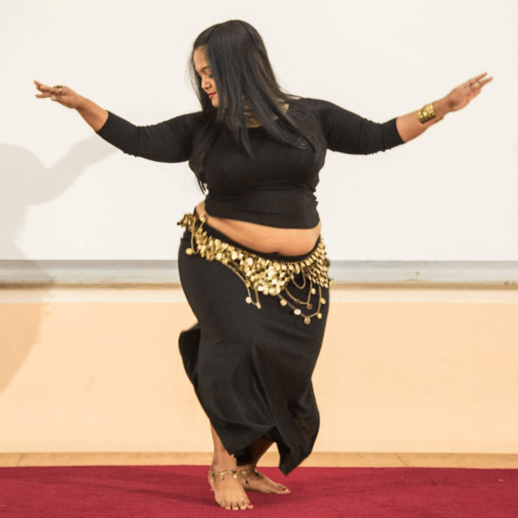 Belly dancer Preeti enjoying her moves